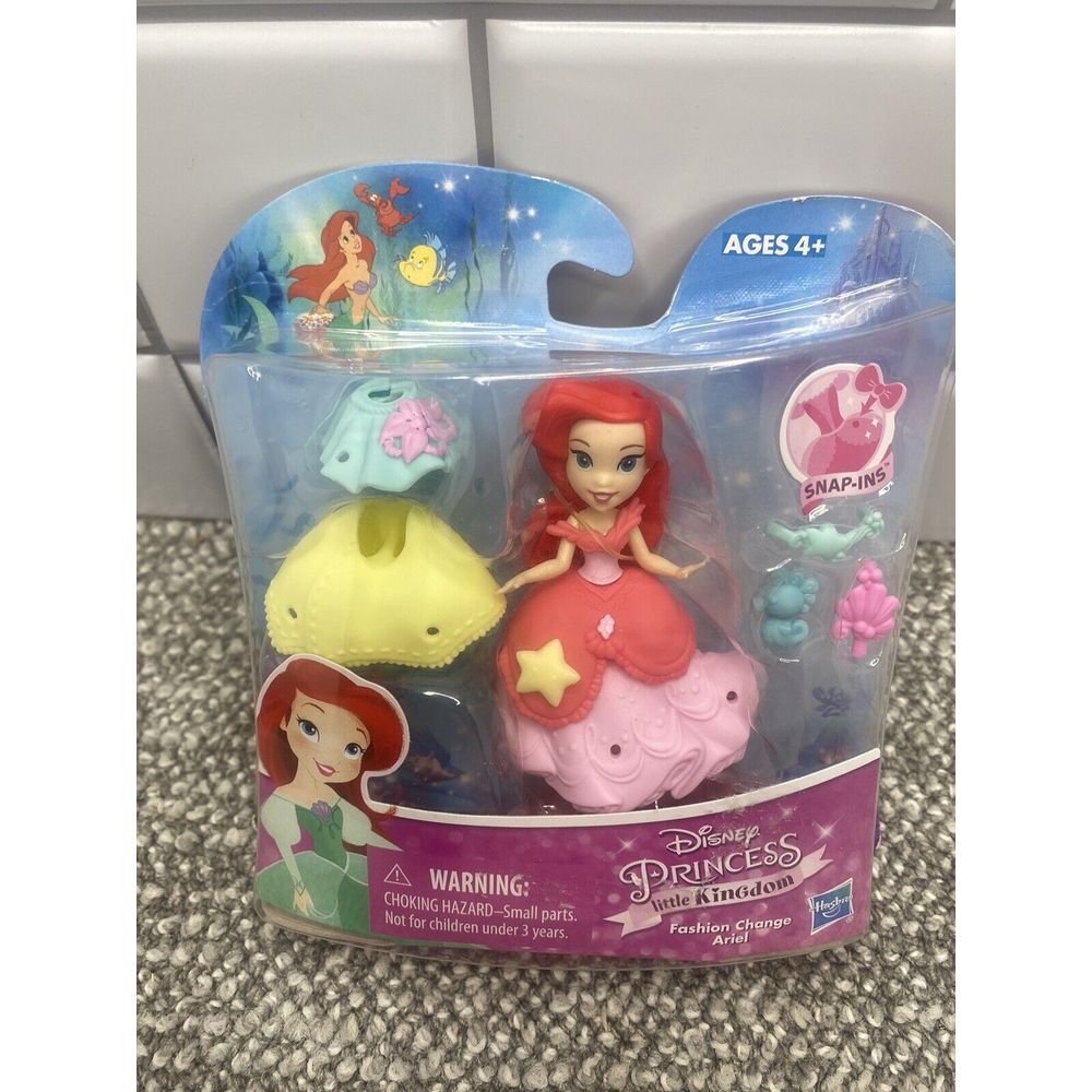 Disney Princess Little Kingdom Fashion Change Ariel New In Package Small Doll H4